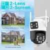 Dual Lens 360º Wifi Camera IP66 Security Protection 8MP 4K Wireless Outdoor Human Detection ICSEE Video Surveillance PTZ Camera