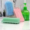 2 In 1 Silicone Shower Brush Scrubber Soft Scalp Massager Shampoo Brush Double-Sided Body Brush Foam Skin Clean Tool