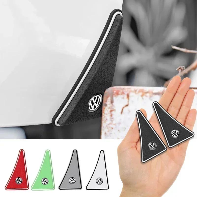 2PCS Car Door Corner Anti-collision Covers Silicone Protector For Volkswagen VW GOLF Polo Tiguan PASSAT JETTA Auto Accessories zr6