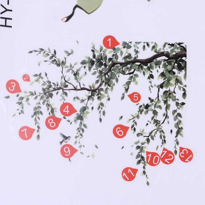 2Pcs/Set Removable Self Adhesive Stickers Tree Branches Leaves Birds Wall Stickers Bedroom Living Room Decoration Accessories
