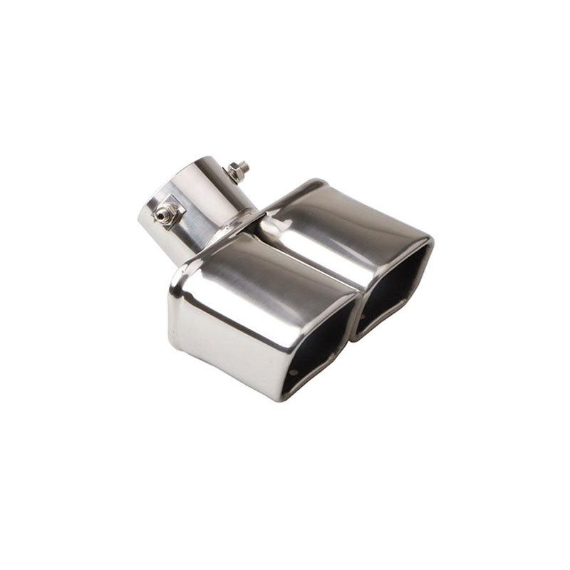 Car Exhaust Tip Stainless Steel Exhaust Tail Throat Square Tail Pipe For 2.5-inch Intake Exhaust Systems