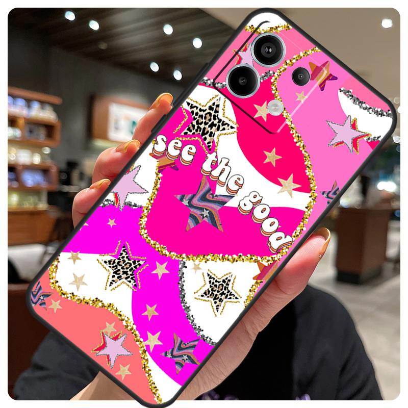 preppy stars lightning pink Case For Xiaomi Redmi Note 12 9 10 11 13 14 15 Pro Plus Cover For Redmi 13C 12C 10C 14C 15 C