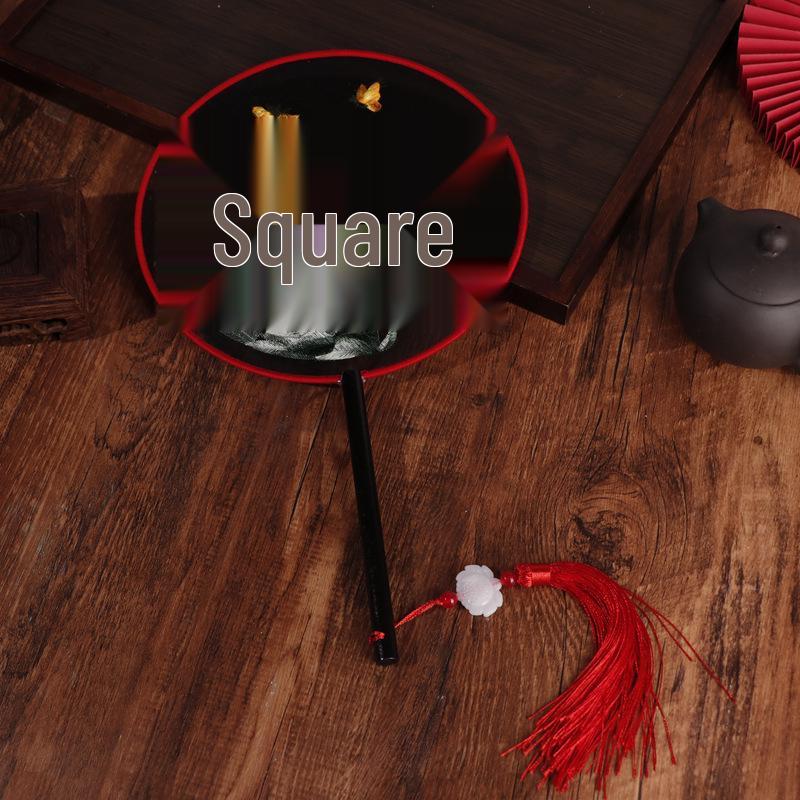 Chinese Double-Sided Embroidered Round Fan for Hanfu or Qipao Dance Performances