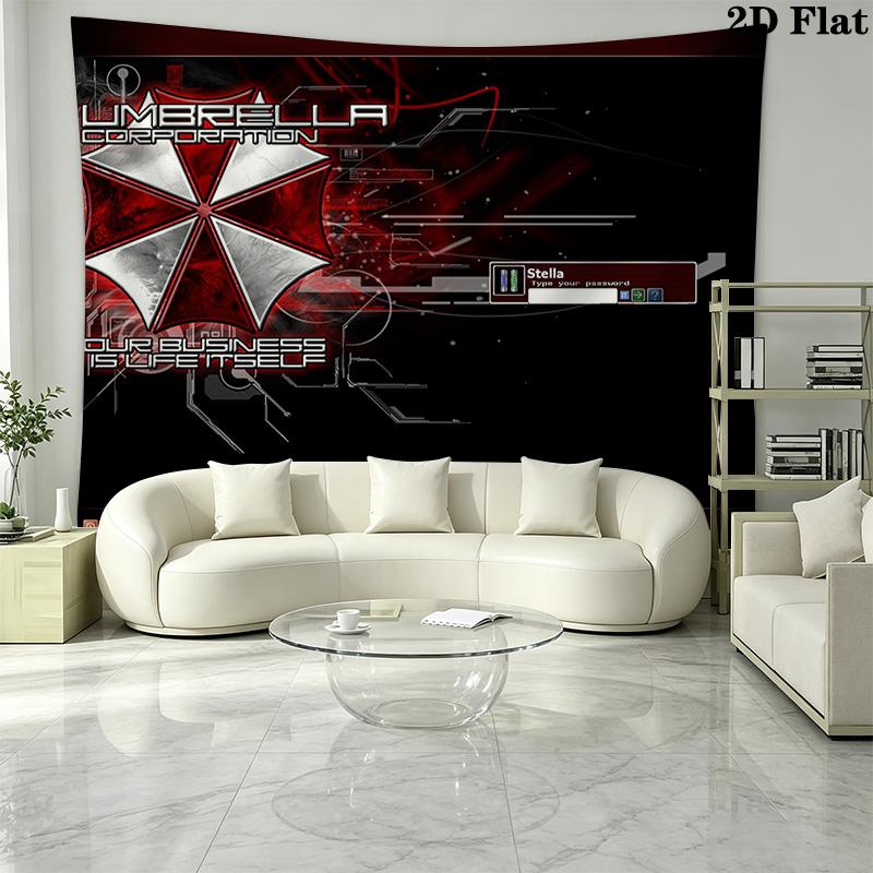 Umbrella Corporation Wall Tapestry Aesthetic Wall Hanging Printed Fabric Blanket Decorative Tapestries for Bedroom Living Room Home Decor