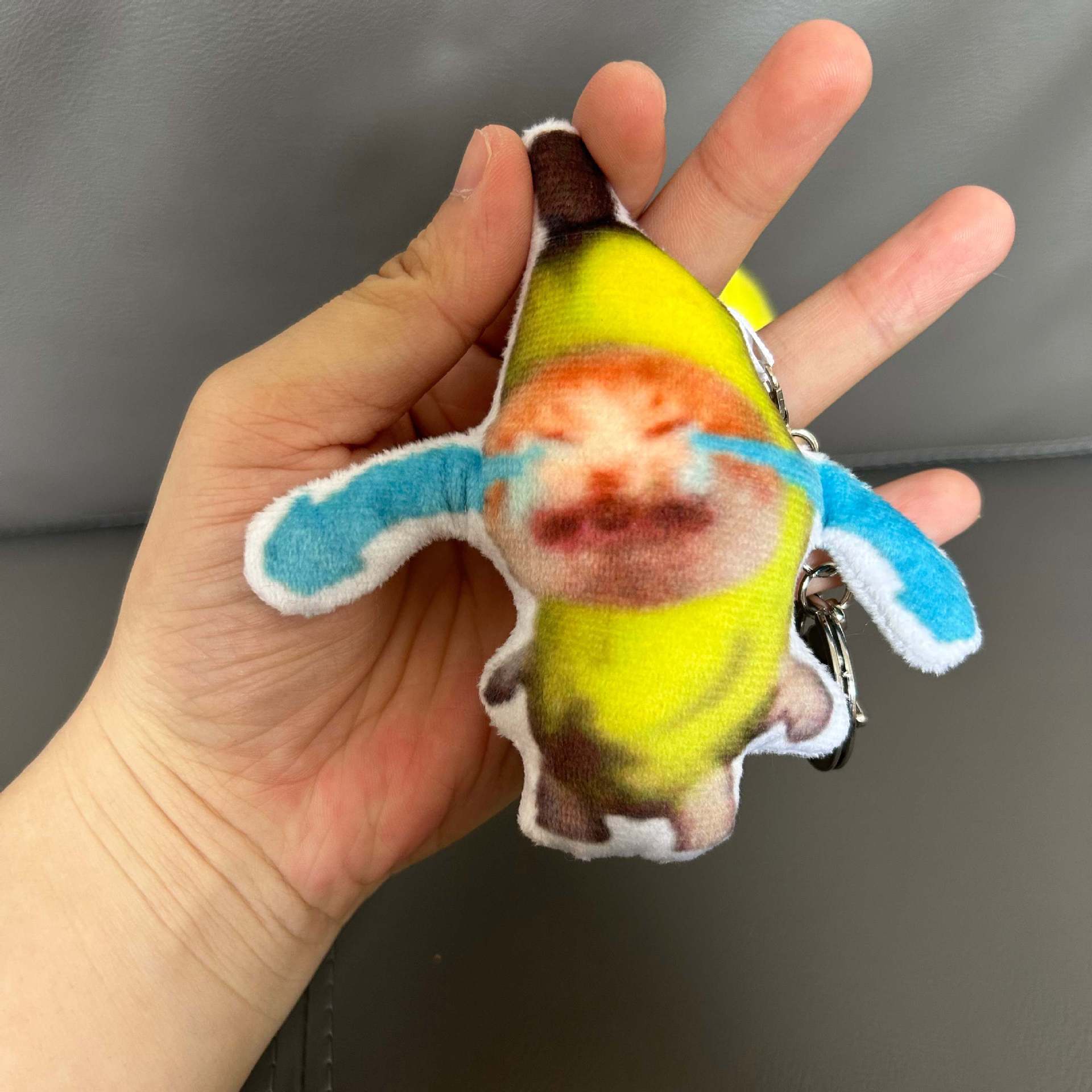 

2025 Creative Crying Cat Брелок Voice Cute Banana Crying Cat Bitter Cat Плюшева лялька Іграшка Squeaky Keychain Плюшевий брелок