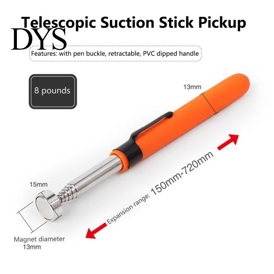 Magnetic Pickup Tool Pen Ergonomic Handle Strong Suction Reusable Convenient Wide Application Extendable Stick Stainless-Steel Telescoping Magnet Rod