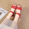 Fashion New Open Toe Fashion Women's Sandals Summer 2024 Soft Sexy Womens Sandals Wedge Buckle Women's Orthopedic Sandal Footwear Female