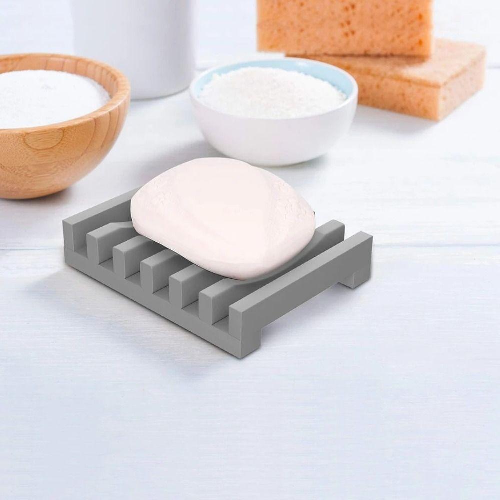 Flexible Bar Soap Dish Non-slip Soap Box Sponge Tray Soap Holder  Bathroom