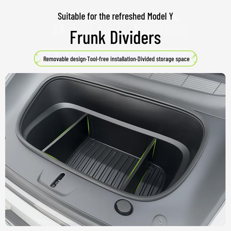 Tesla Model Y Juniper Frunk-Trennwand: Speicherpartition des Aktualisierungsmodells