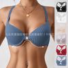 Übergröße Nahtloser Push-Up Raffung Rücken Schönheit Damen Bequemer BH