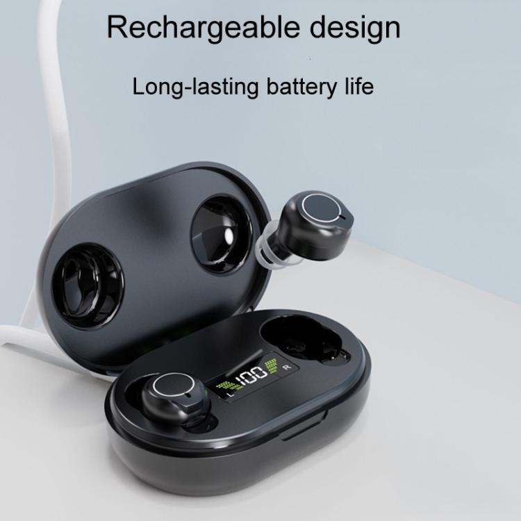 1 paire d'aides auditives rechargeables semi-intra-auriculaires amplificateur de son pour personnes âgées