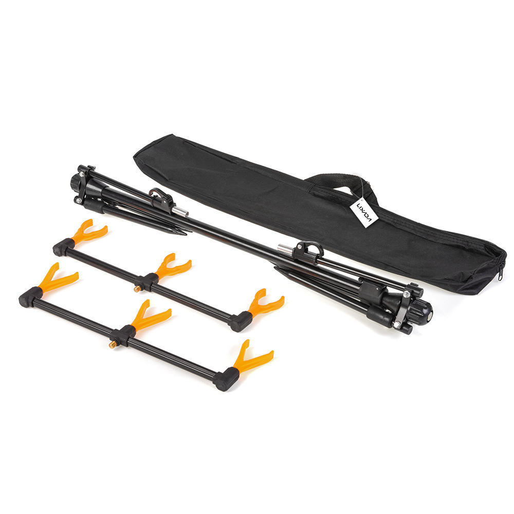 Lixada Adjustable Retractable Carp Fishing Rod Pod Stand Holder Fishing Pole Pod Bracket Fishing Tac