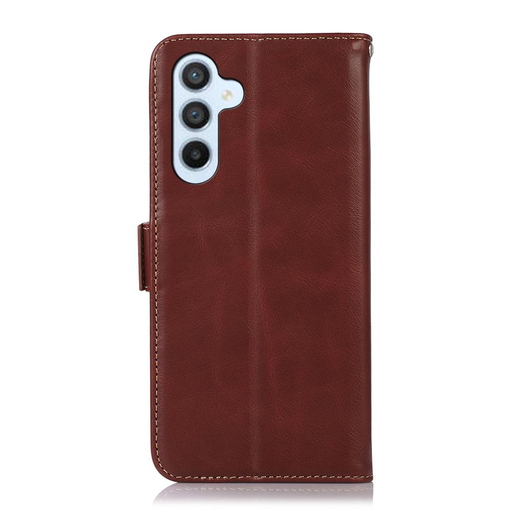For Samsung Galaxy S25 FE Case RFID Blocking Genuine Cow Leather Wallet Phone Cover