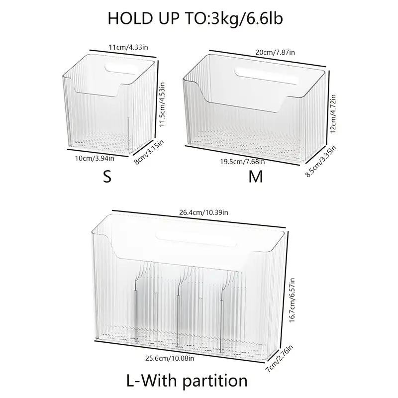 Kitchen Cabinet Door Storage Box Wall-mounted Punch-free Cabinet Plastic Wrap Hanger Bathroom Toilet Storage Rack
