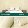 50cm*5m 3D Self-adhesive Thicken Waterproof Wallpaper Linen Textured Pure Color Home Decorative Refurbished Sticker