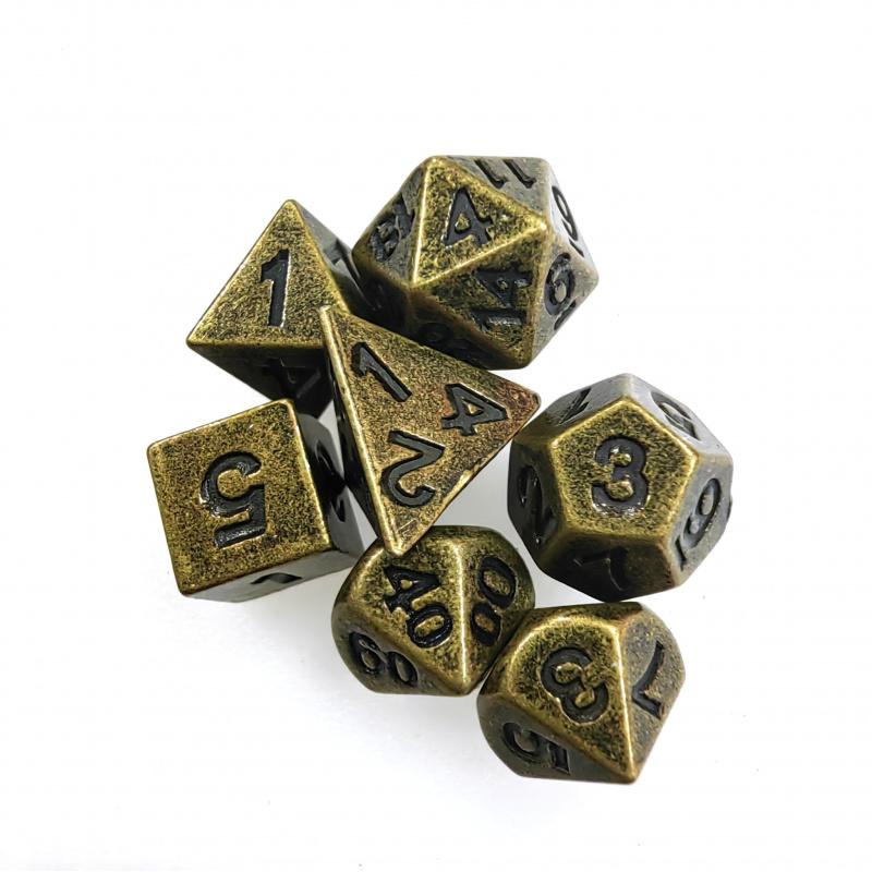 Mini Retro Style Metal Dice RPG Board Game Accessories Board Game Role-Playing Polyhedral Dice Game Gift