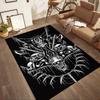 Dark Gothic Skull Art Floor Mats for Living Room, Bedroom and Room Decoration Are Suitable for Gifts.