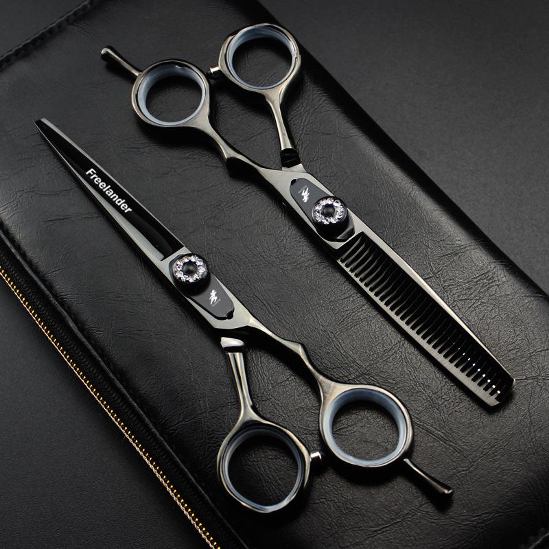 New 6.0 God Walker Black Hairdressing Scissors - Barber & Thinning Shears Black Straight Scissors