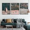 Landscape Canvas Painting Posters for Home Design Trees Cattle Wall Art Prints for Bedroom Picture On Loft Frameless Room Decor No Frame