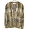 Celine 20AW 2A32J204L Khaki Brushed Mohair Check Cardigan Tops M khakiUsed
