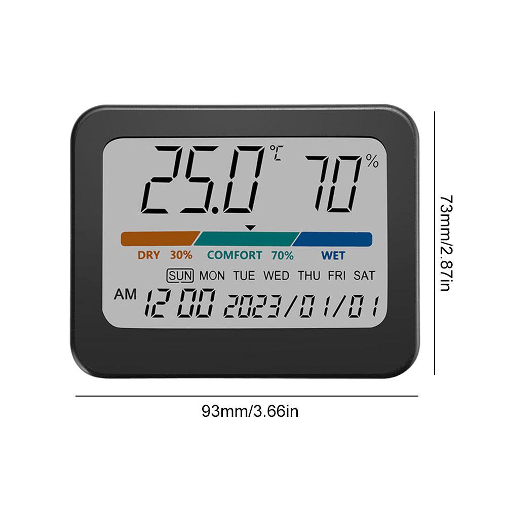 Temperature Humidity Meter Multifunction Digital Thermometer Hygrometer Temperature Humidity Monitor for Living Room Bedroom