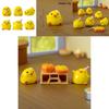 Resin Chefs Hat Fried Egg And Sleeping Duck Figurine With Cheerful Expression For Modern Interior Home Accents
