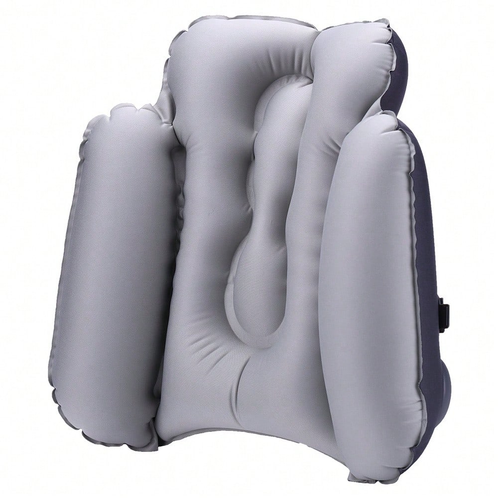 Oreiller de taille gonflable à presser Oreiller de taille pour chaise de bureau Oreiller de taille gonflable silver-gray