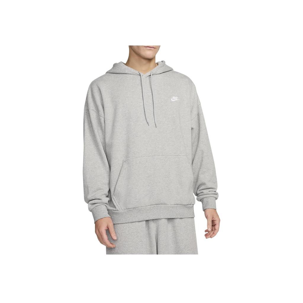 Nike Club Hooded Pullover Loose Soft Breathable Cotton Drop Shoulder Long Sleeve Sweatshirt Men Sweatshirt Dark-Gray HJ1817-063
