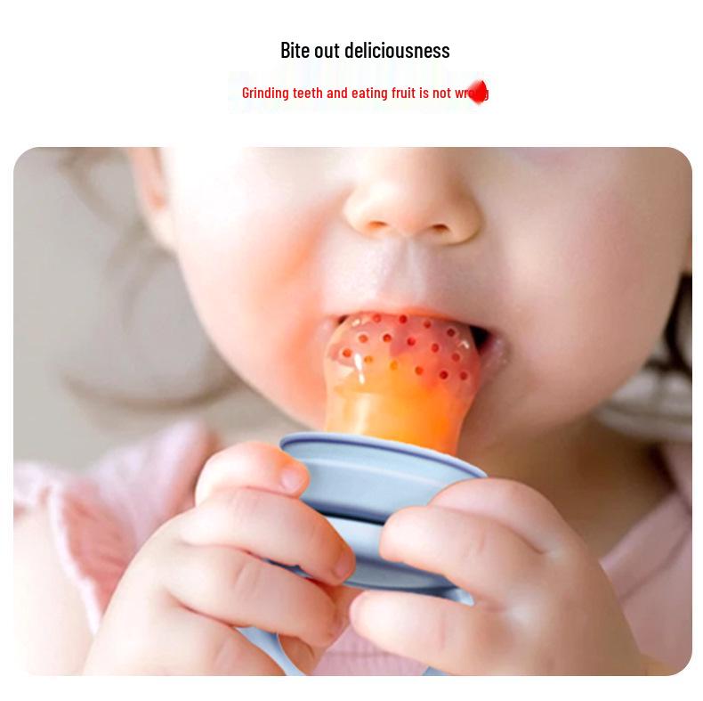 Isır ısır Silikon Diş Kaşıyıcı: Bebek Meyve ve Sebze Besleyici - Süper Yumuşak File Uç