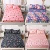 Flower Strawberry Print Bed Cover Dustproof Fabric Bedspread Mattress Protective