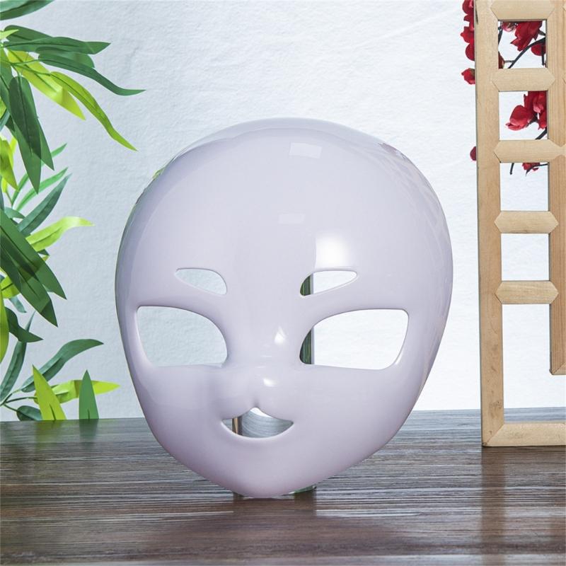 Katzenmaske Fursuit Kopfmaske Halloween Maske zum Bemalen Tier Cosplay Maske DIY Weiße Halbmasken für Maskeradenparty