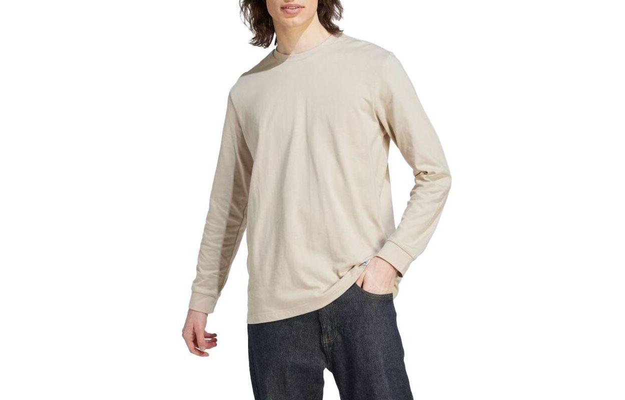 Adidas T Shirts Men s Miracle Beige Crew Neck Moderate Straight Fit II3487 M
