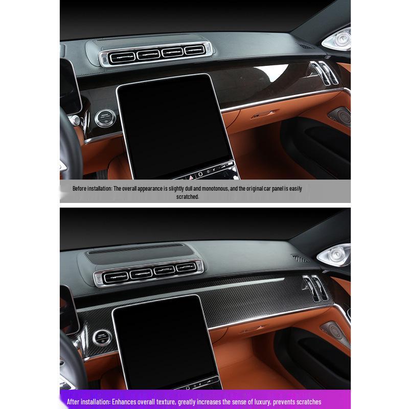 Mercedes-Benz S-Class W223 Dry Carbon Fiber Center Console Trim