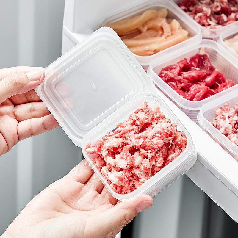 Refrigerator Frozen Meat Storage Box Fresh-Keeping Box Food Grade Fruit Meat Freezing Sealing Box Kitchen Storage Case