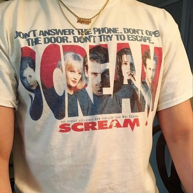 Scream Fashion Tees Dont Answer the Phone Dont Open the Door Dont Try to Escape Women Tees Scream TShirt S