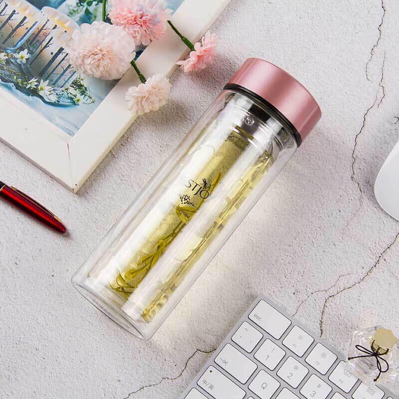 Fuguang Double-Layer Glass Tea Cup 320ml