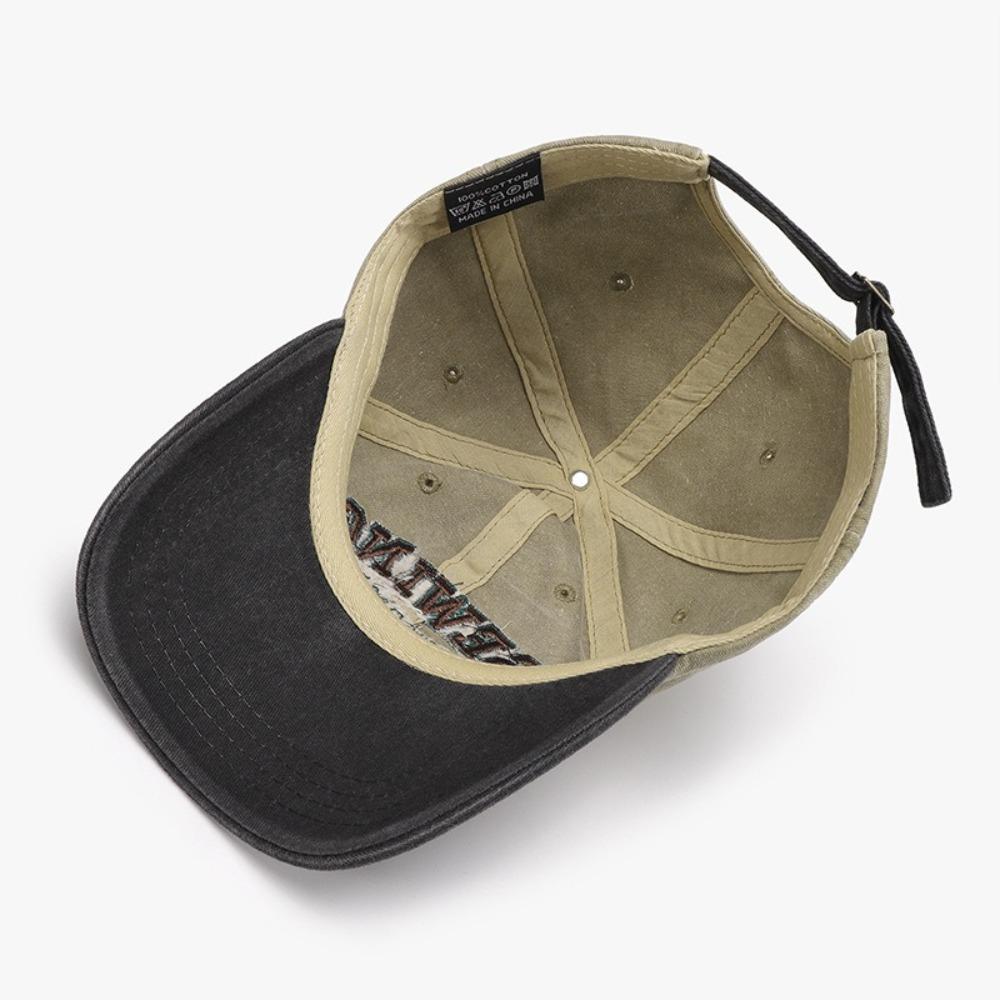 Letter Embroidery Baseball Caps Washed Sunscreen Cap Casual Dad Hat Unisex
