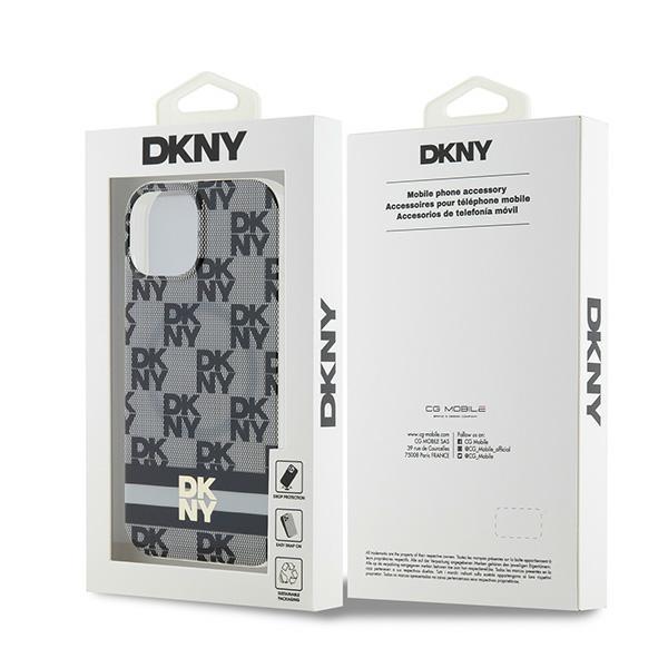 Dkny Dkhmp15Shcptsk Iphone 15 / 14 / 136.1 Czarny/Black Hardcase Iml Checkered Mono Pattern & Printed Stripes Magsafe