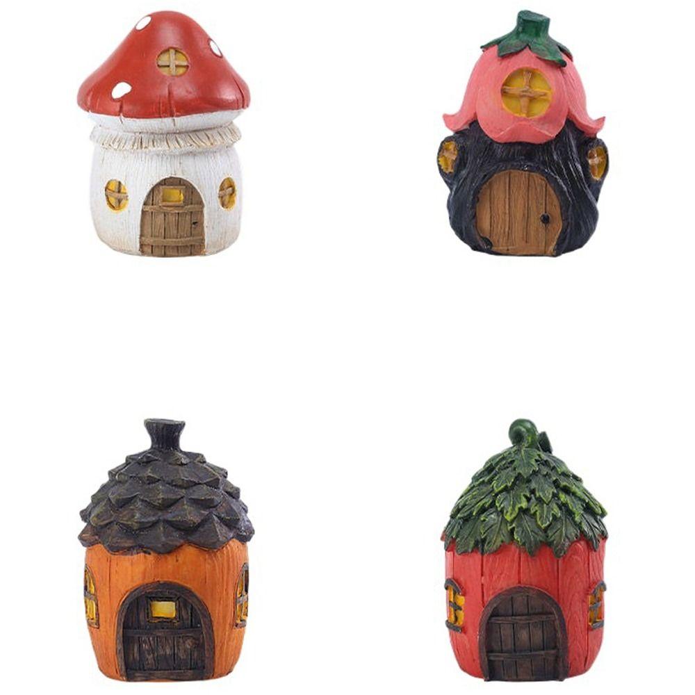 Micro Landscape Resin Garden Mushrooms Mushrooms Mushrooms House Model Courtyard