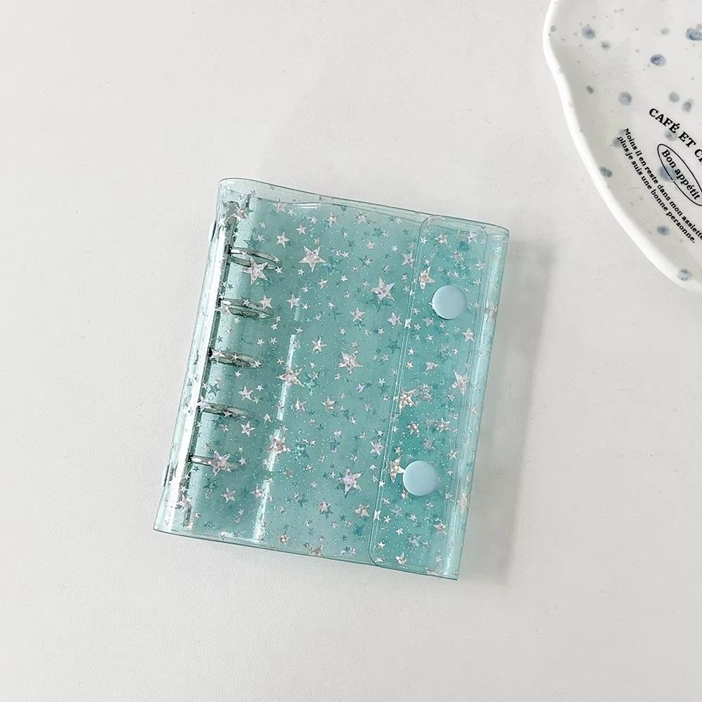 Transparent Photo Storage Card Holder Sparkling M5 Stars Buckle Card Holder Book  Photo Collecting