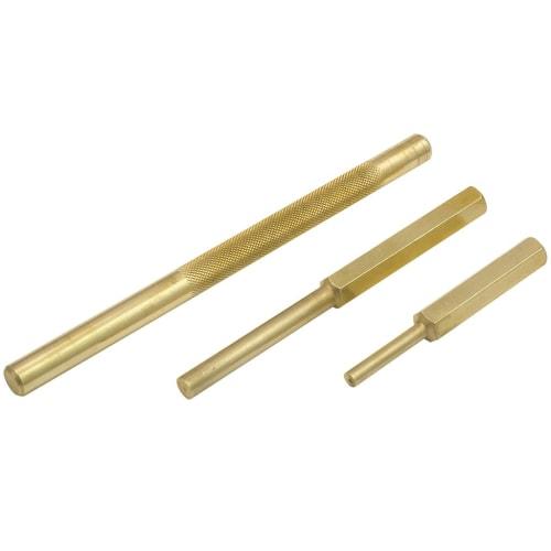 STRAIGHT Brass Pin Punch Set, 3 Pieces, 19-9663