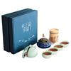 Porcelain Tea Set With Incense-Burner Holder Exquisite Household Teaware Collection For Office Desk Display