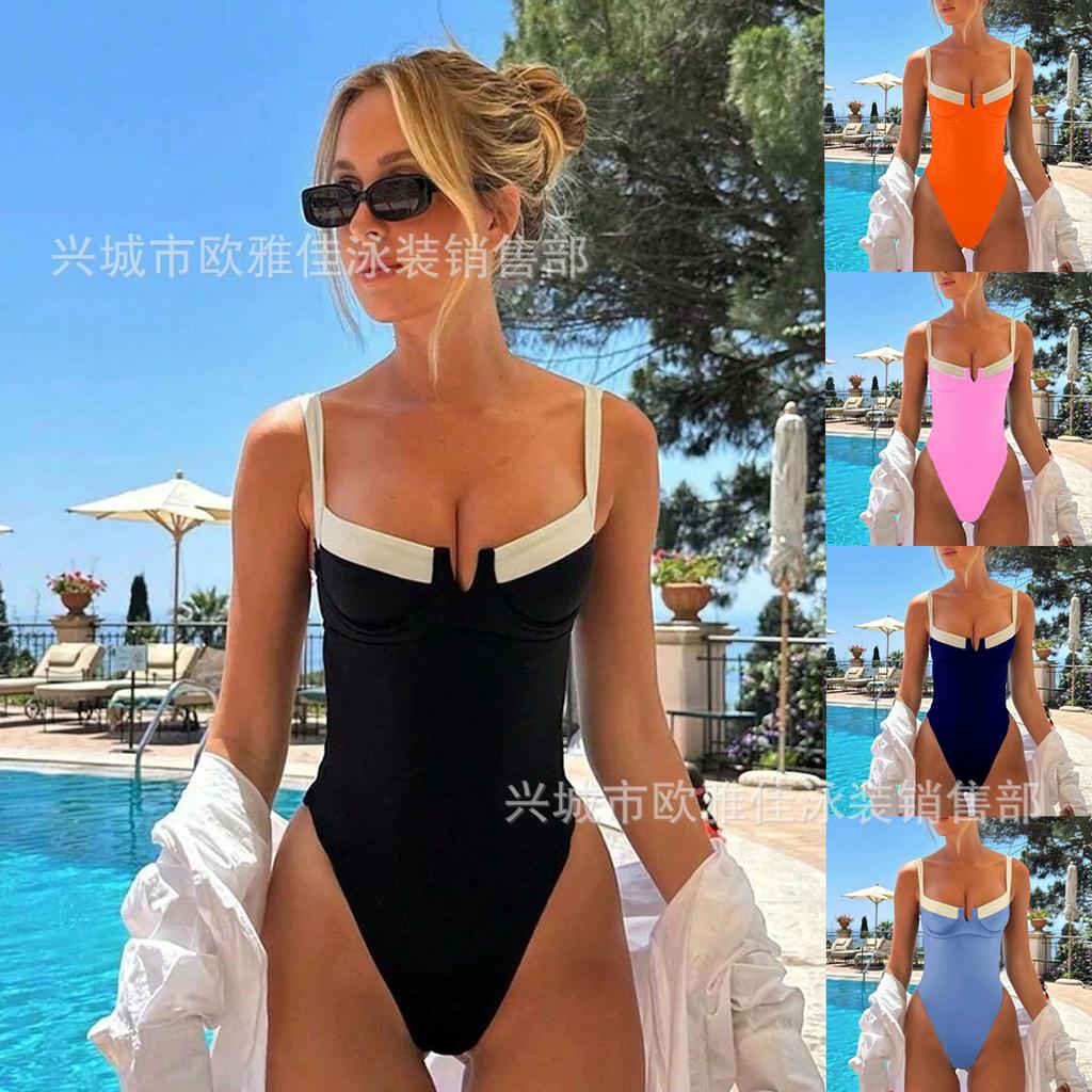 One-piece swimsuit women's bikini new women's splicing swimsuit bikini