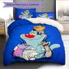 Oggy Bedding Quilt Set Quilt Cover Pillowcase Home Decoration Birthday Gift (1 * duvet cover + 2 * pillowcase, without core)