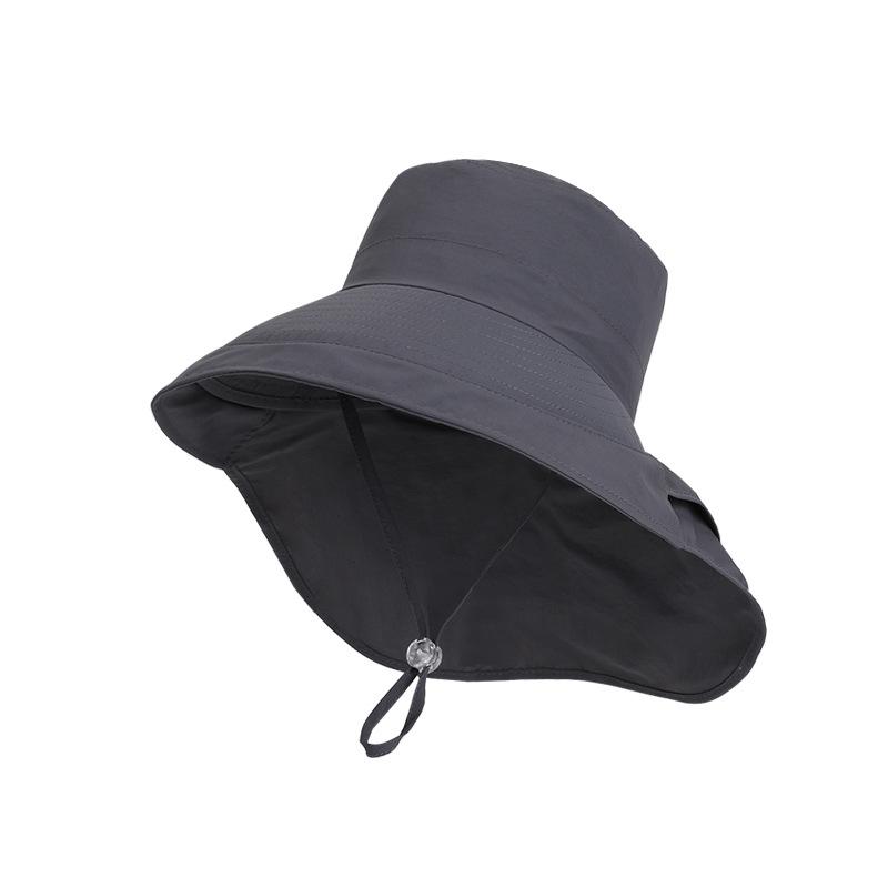 Summer Big Brim Sun Protection Hat Women's Outdoor Travel Versatile Sun Hat Shawl Neck Protection Quick Drying Waterproof Bucket Hat