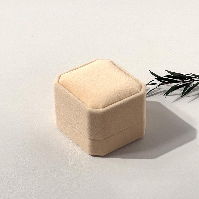 Jewelry Ring Display Case Earring Storage Organizer Portable Square Lid Open Jewelry Earrings Packaging Gift Box
