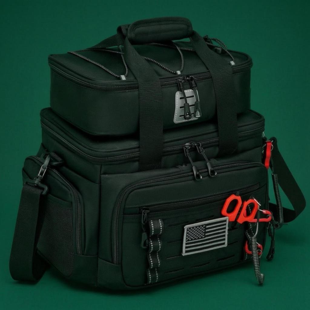 Fishing Tackle Bag Waterproof with Shoulder Strap SoftSided Angling Equipment Organizer