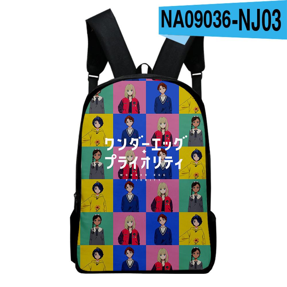 Sac à dos Classique Cool WONDER EGG PRIORITY Te Cahier Sacs d'école pour élèves Impression 3D Oxford Imperméable Sacs à dos pour Ordinateur Portable Garçons/Filles One size