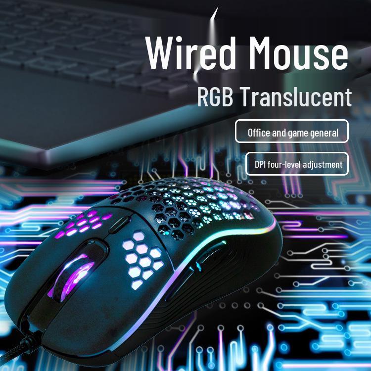 RGB Wireless Gaming & Office Mouse, 7200 DPI, Wired/Wireless for Esports