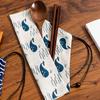 Portable Wooden Cutlery Set: Chopsticks, Fork, Spoon with Cloth Bag for Outdoor Travel
